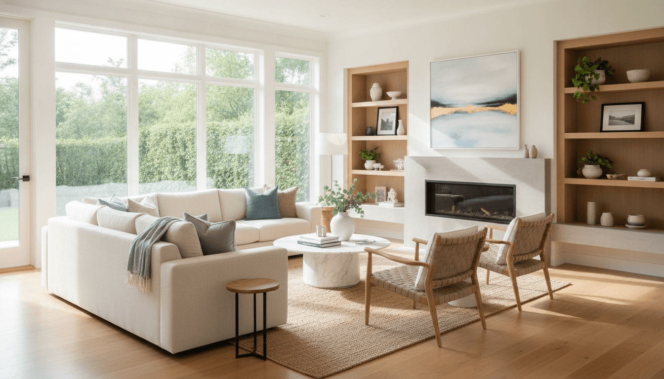 The same room, settled and beautifully arranged